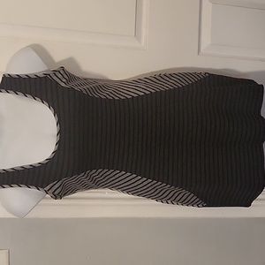 Loveappella Stretch Sheath Bodycon Striped Dress